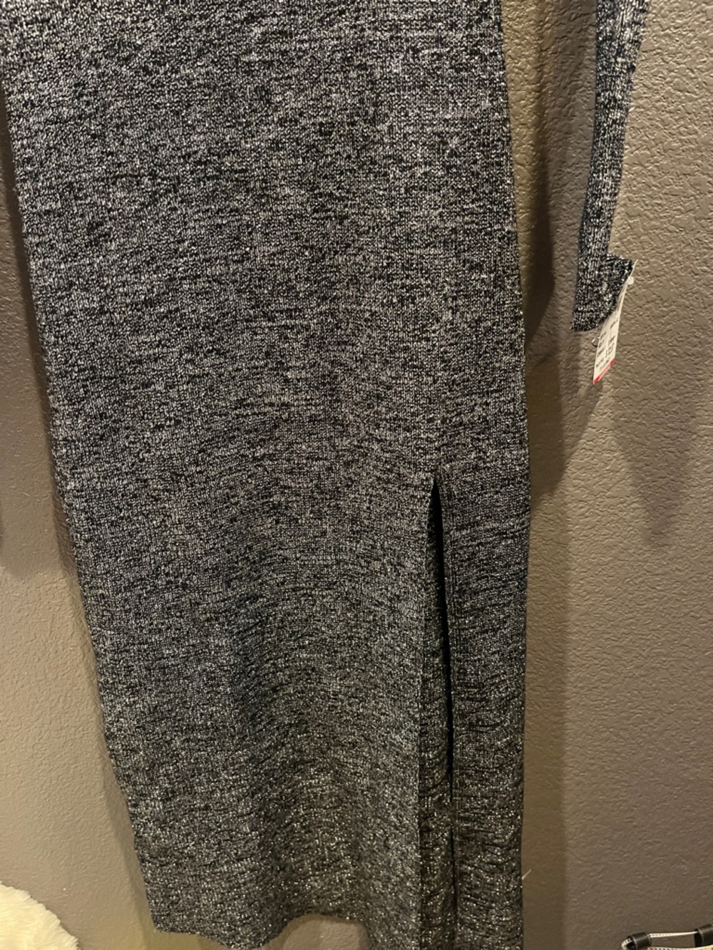 AFRM Gray sparkle Turtleneck Long Sleeve Knit Dress - Picture 6 of 6